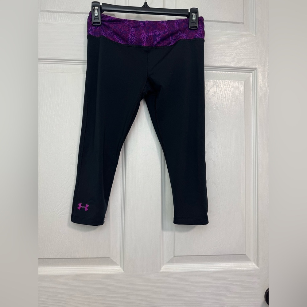 Under Armour Kids Leggings in Black and Purple